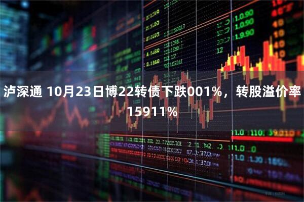 泸深通 10月23日博22转债下跌001%，转股溢价率15911%