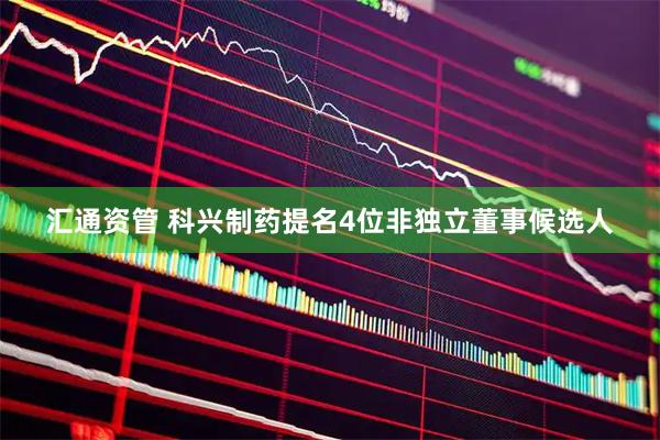 汇通资管 科兴制药提名4位非独立董事候选人